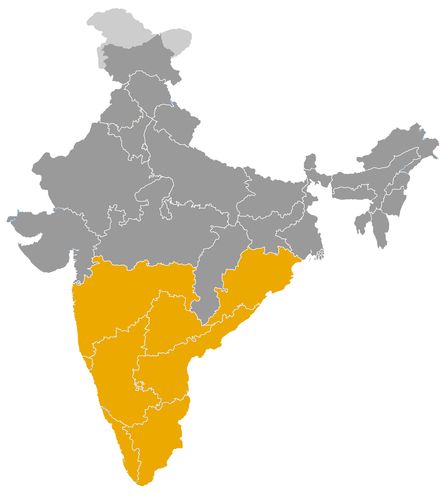Inde • |1485/1503| • dynastie Saluva: carte